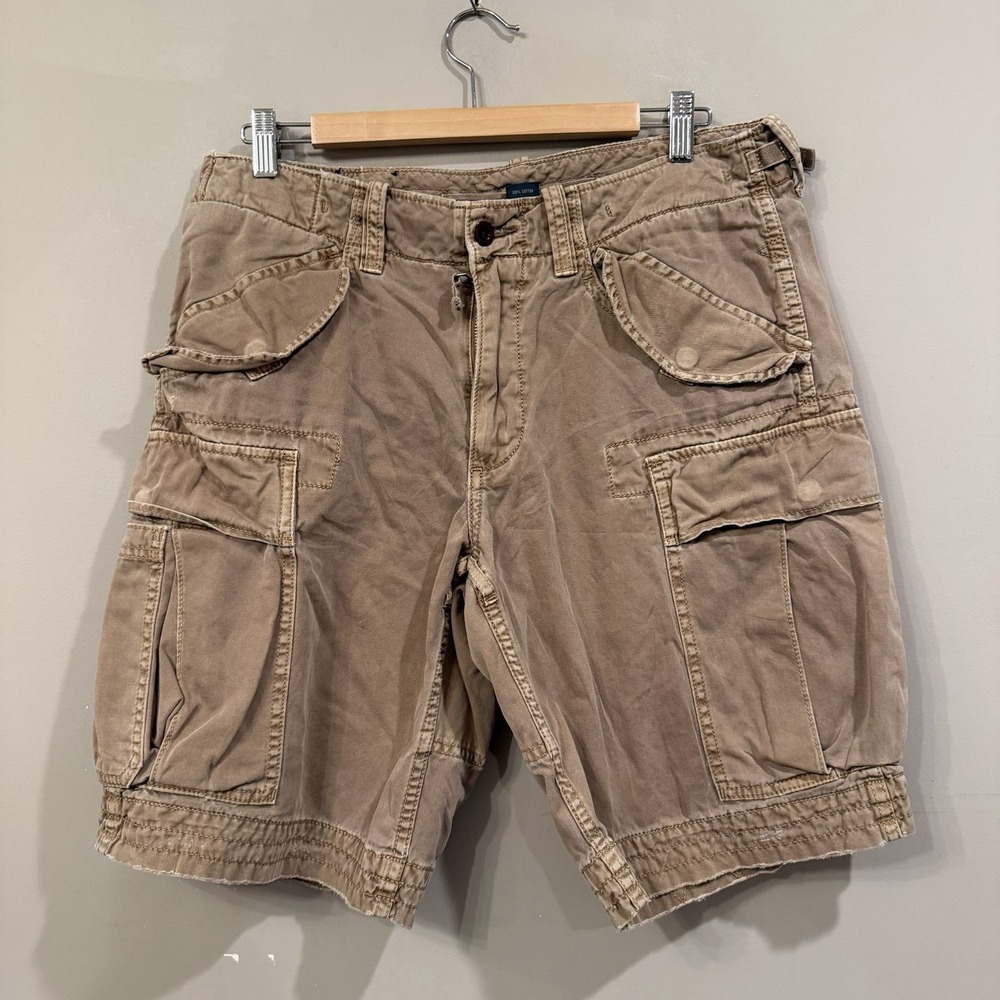 Vintage Polo Ralph Lauren Shorts Mens 32 Khaki Cargo RL-067 Military Surplus